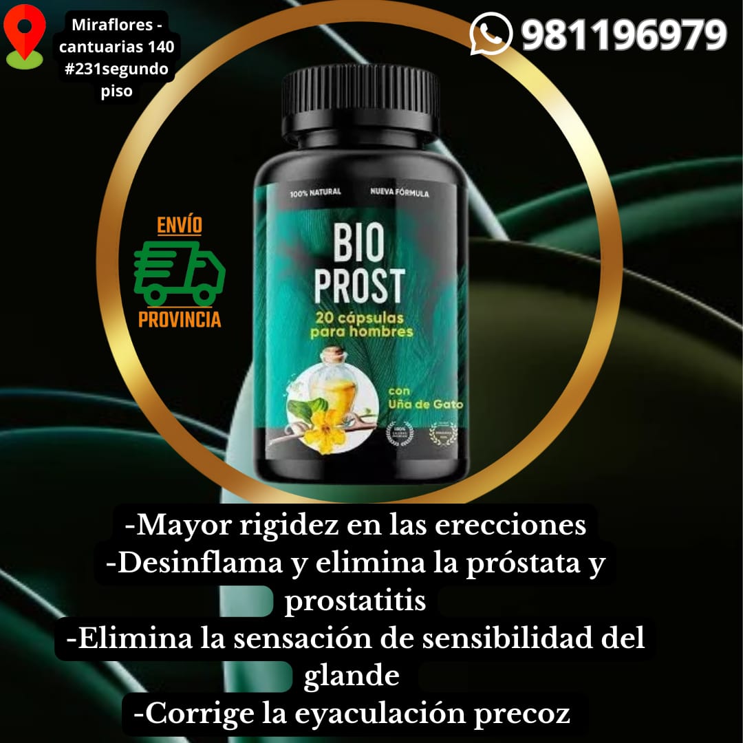 BIO PROST TRATA Y CURA LA PROSTATA - ORIGINAL -POTENCIADOR SEXUAL-SEXSHOP LIMA 971890151 